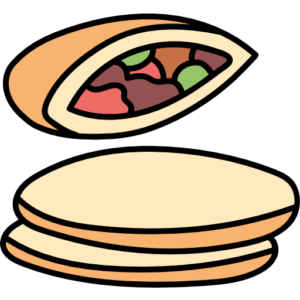 Assiette pita souvlaki au porc