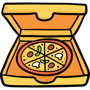 Demi Bambino pizza (1 viande , 2 legumes) avec frites