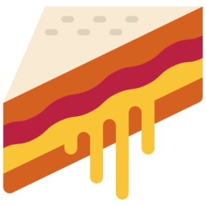 Sandwich au hamburger chaud
